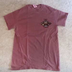 Small Mens Burgundy Stuart Florida T-Shirt